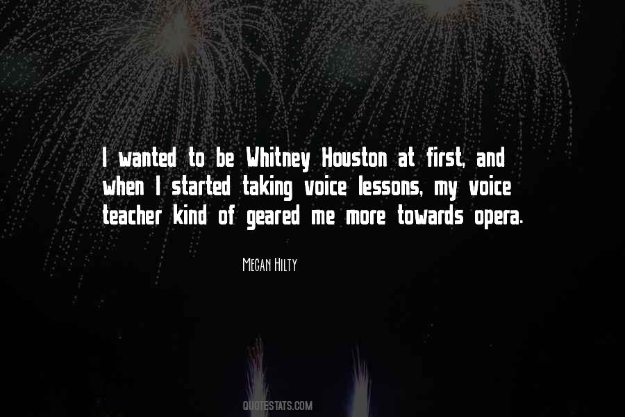 Quotes About Whitney Houston's Voice #183763