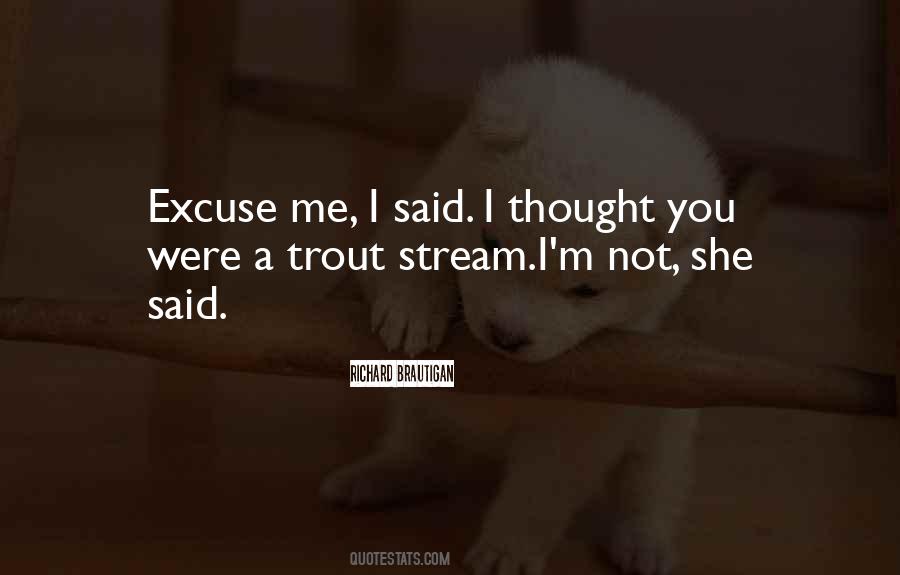 Quotes About Excuse Me #1233161