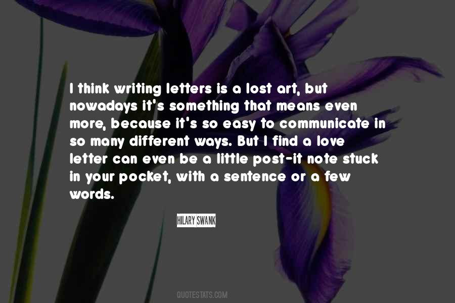 Quotes About Writing A Love Letter #1214142