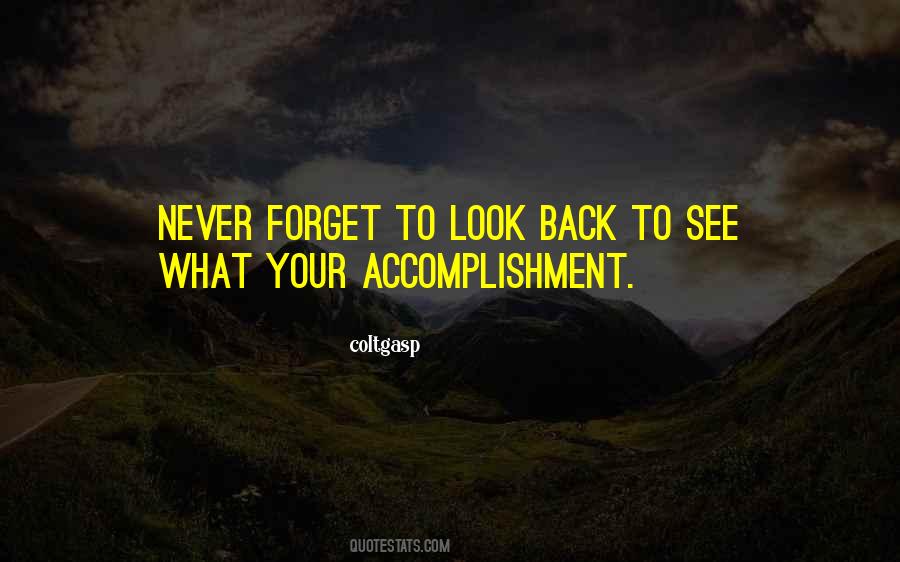 Never Look Back Unless Quotes #106800