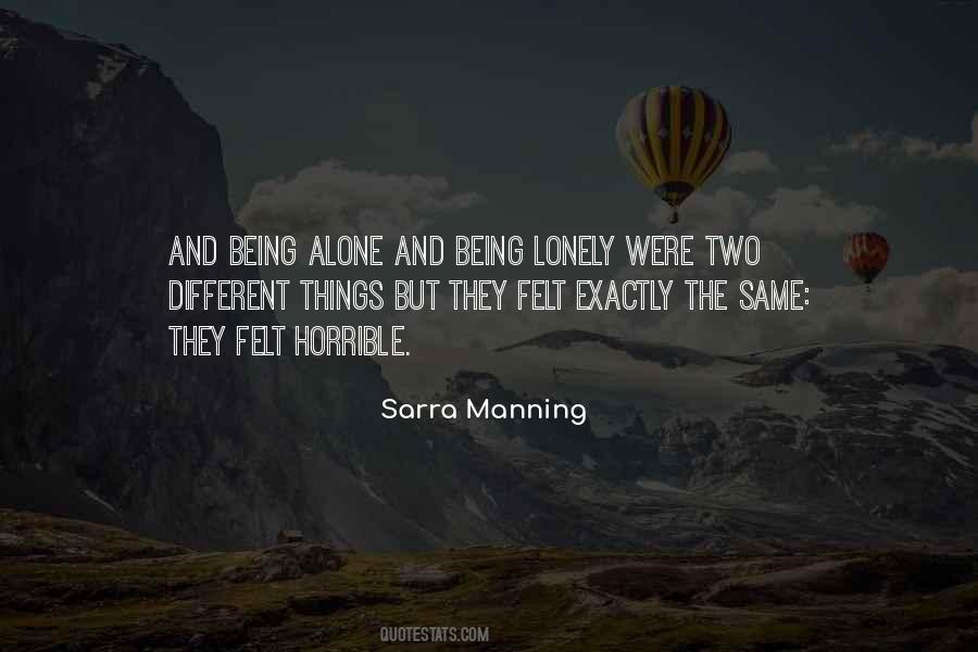 Lonely And Alone Quotes #136110