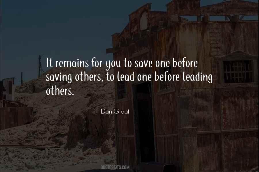 Quotes About Leading Others #1071063