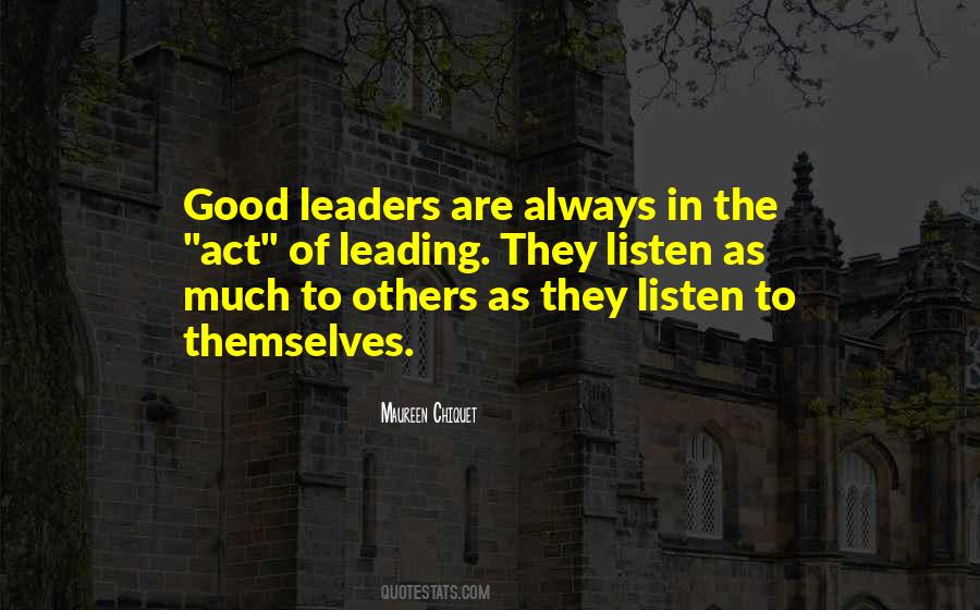 Quotes About Leading Others #1504836