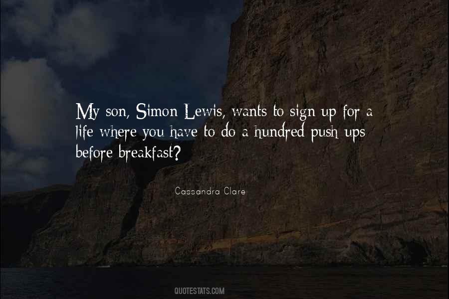 Quotes About Simon Lewis #1853135