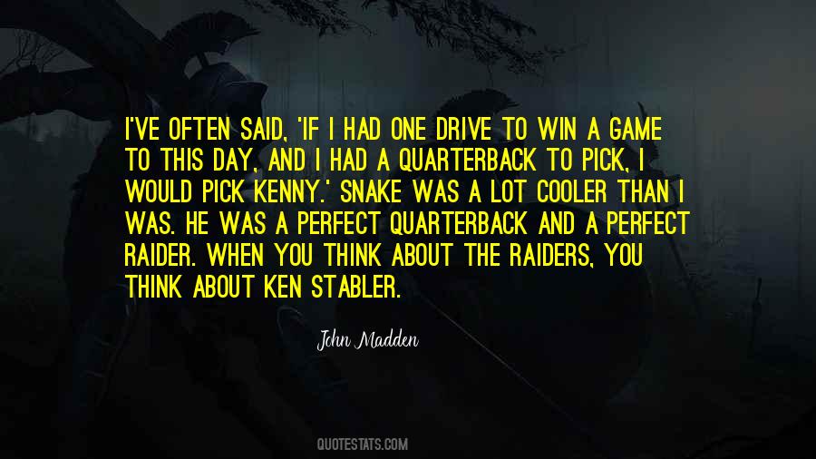 Quotes About Kenny Stabler #1431036