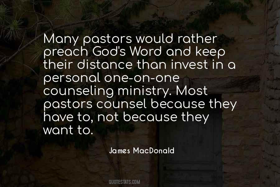 Quotes About Pastors #865339