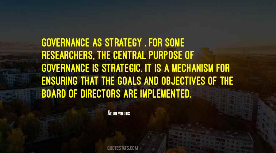 Quotes About Strategic Goals #1701690