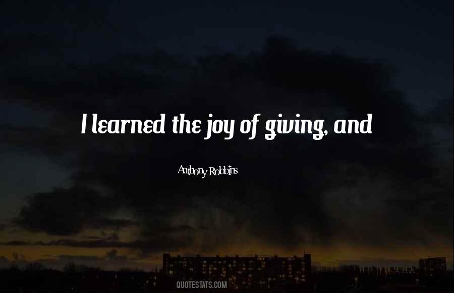 Quotes About The Joy Of Giving #1172467