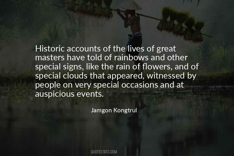 Quotes About Special Events #1699480