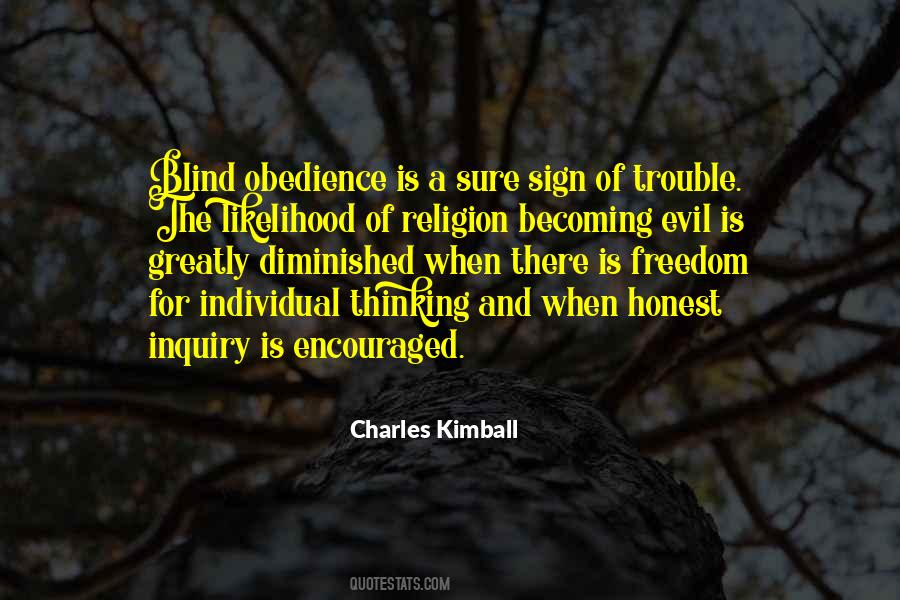 Quotes About Blind Obedience #1487975