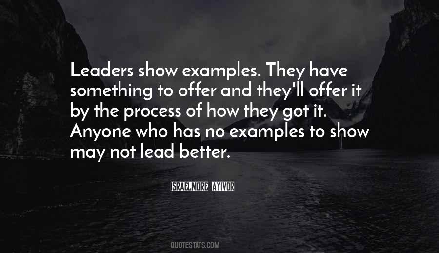 Quotes About Leadership By Example #765145