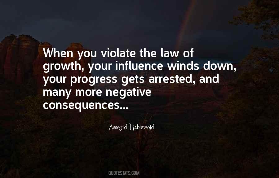 Negative Consequences Quotes #312078