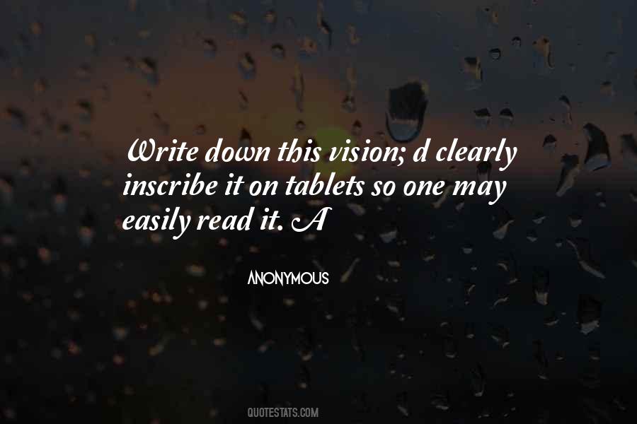 Write Down The Vision Quotes #1329736