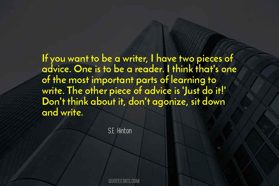 Be A Writer Quotes #1266175