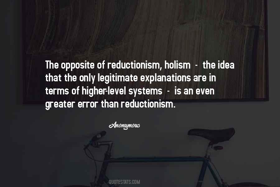 Quotes About Reductionism #1798518