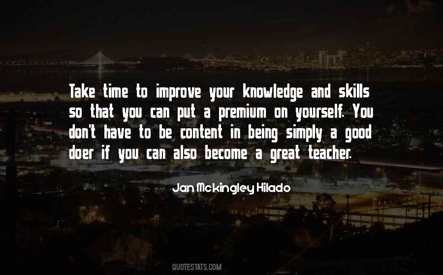 Quotes About Skills And Knowledge #1255296