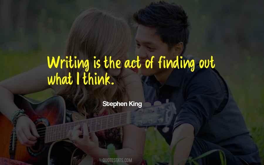 Quotes About The Act Of Writing #113030