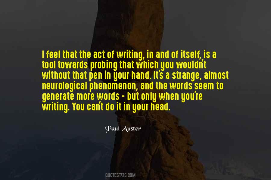 Quotes About The Act Of Writing #1812522