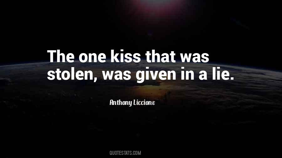 Quotes About A Stolen Kiss #1655078