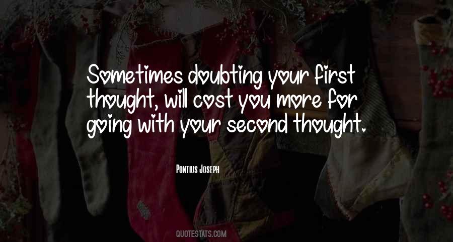 Quotes About Doubting #1267029