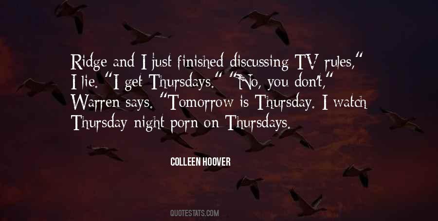 Quotes About Thursday Night #378716
