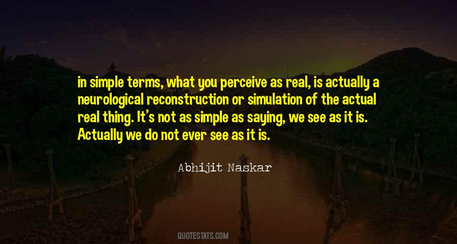 Perception Of Reality Quotes #25278