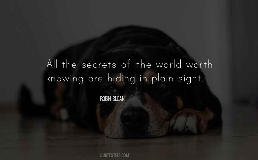 Quotes About Hiding In Plain Sight #1460259