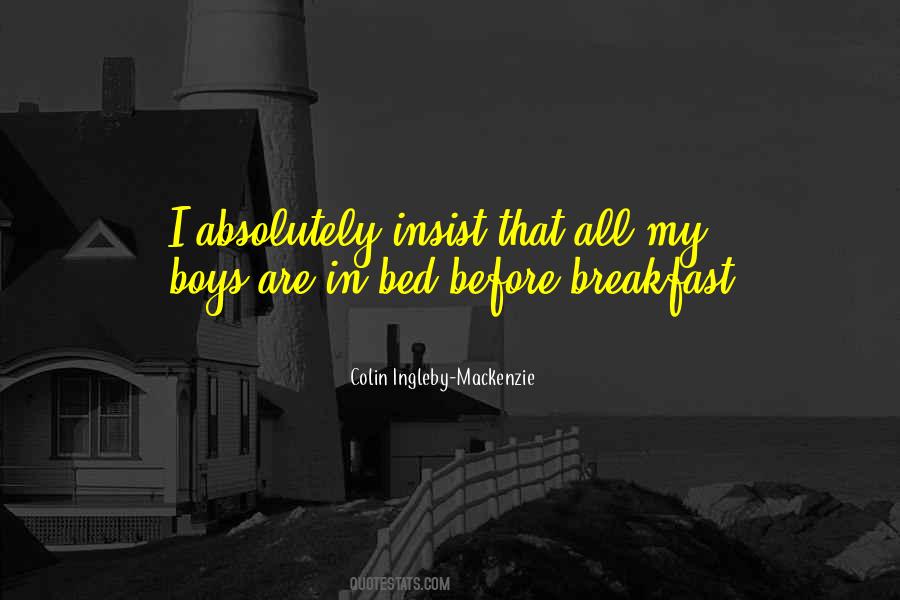 Quotes About Breakfast In Bed #229684