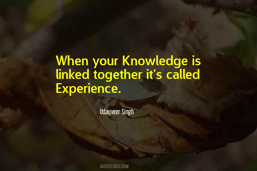 Quotes About Life Learning Experience #1228851