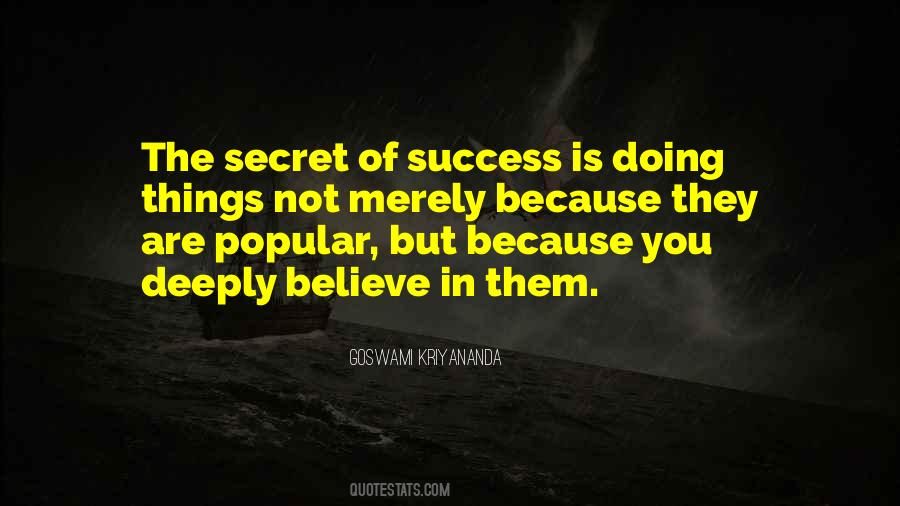 Quotes About Secret Success #73082