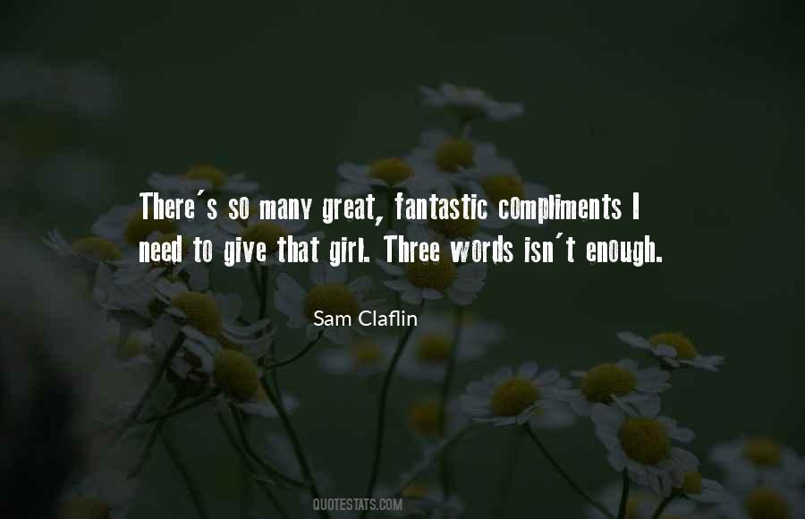 Quotes About Compliments A Girl #217534