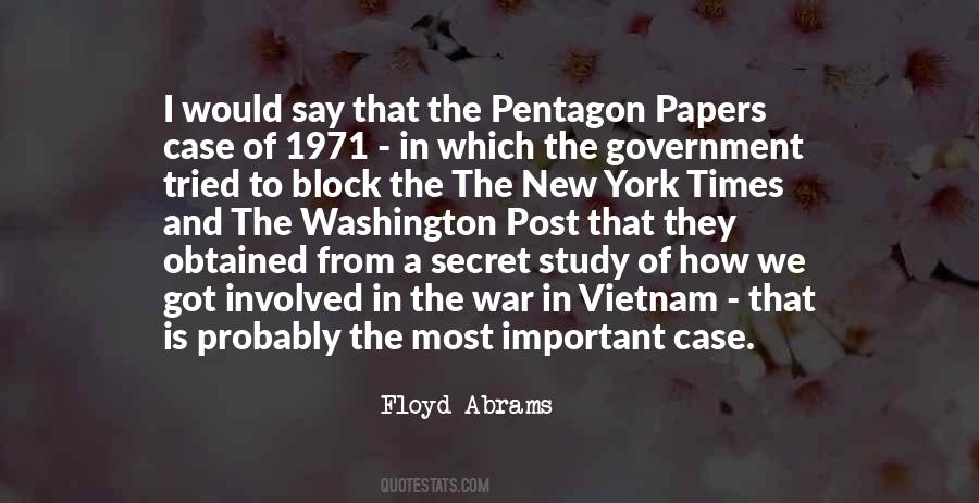 Quotes About The Pentagon Papers #995645