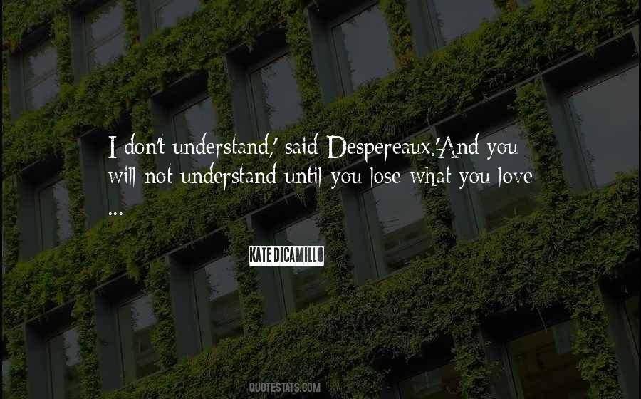 Quotes About What You Don't Understand #413814