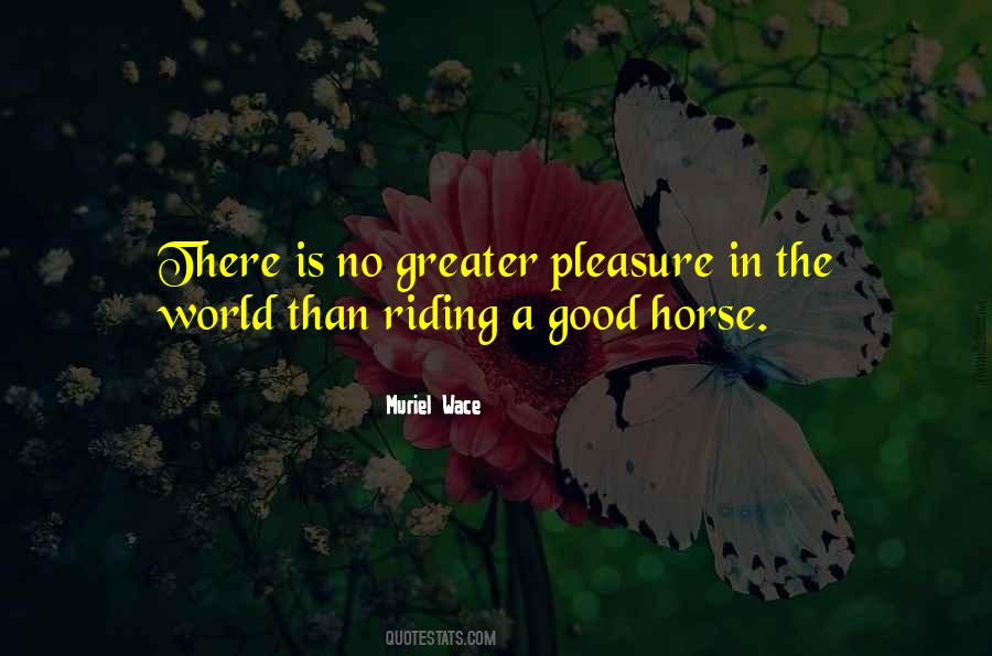 Quotes About A Good Horse #426331