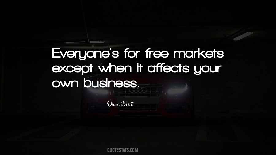 Quotes About Free Markets #615142