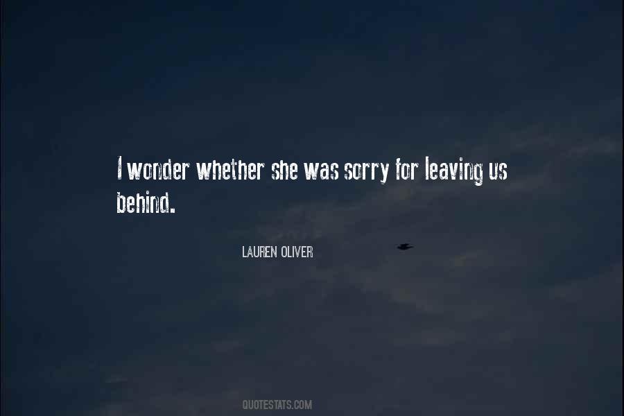 Was Sorry Quotes #990664