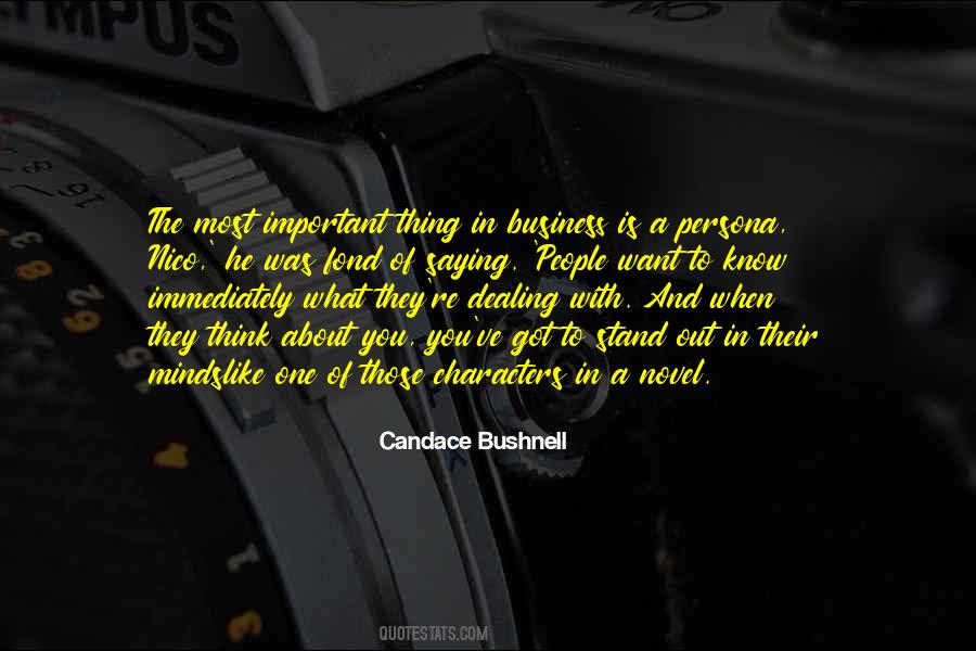 Characters In A Novel Quotes #284331