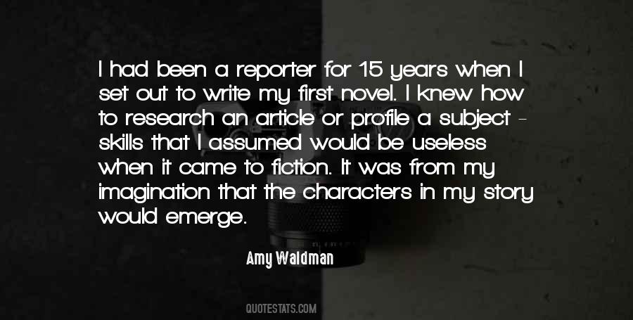 Characters In A Novel Quotes #312098