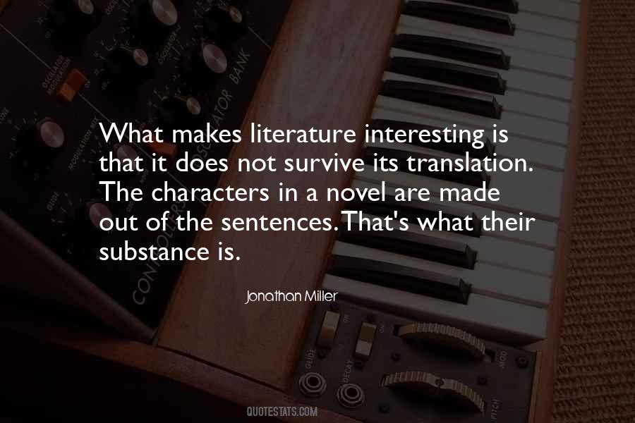 Characters In A Novel Quotes #330628