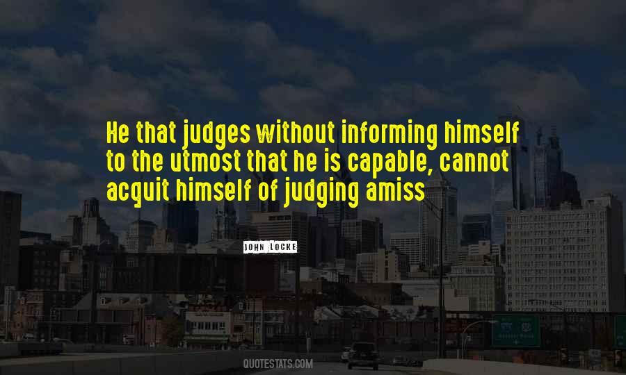 Quotes About Judgement #35502