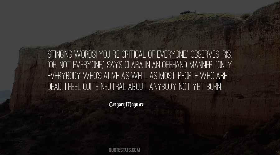 People Who Are Critical Quotes #34869