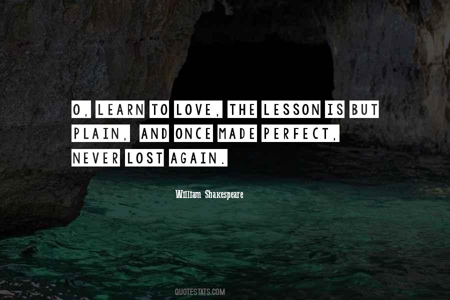 Love Is The Lesson Quotes #284810