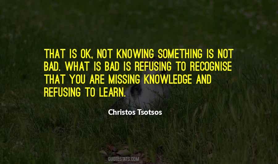 Quotes About Not Missing Something #1849325