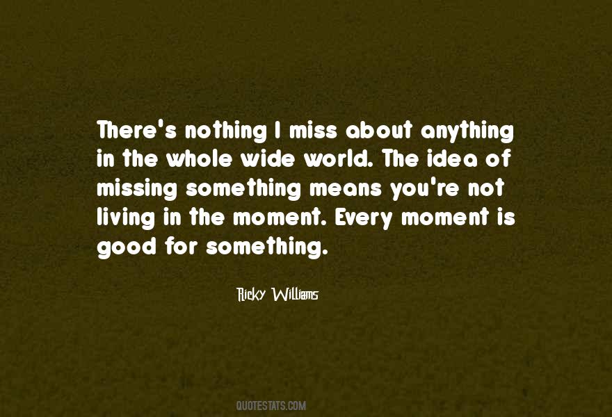 Quotes About Not Missing Something #534090