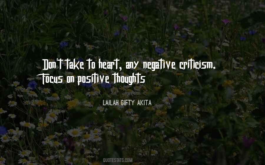 Quotes About Criticism Positive #1049974