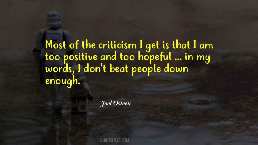 Quotes About Criticism Positive #1264133