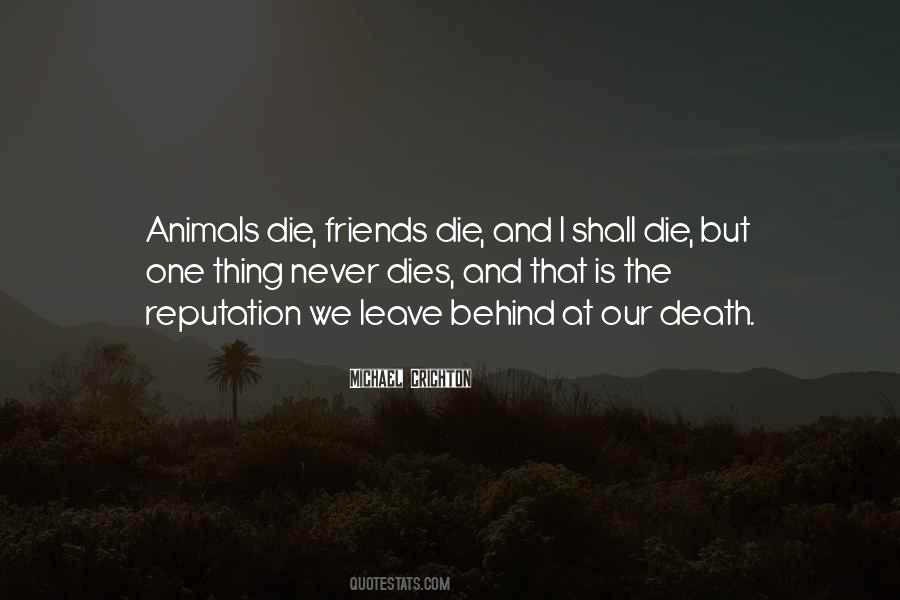 Quotes About Animals And Death #1513556