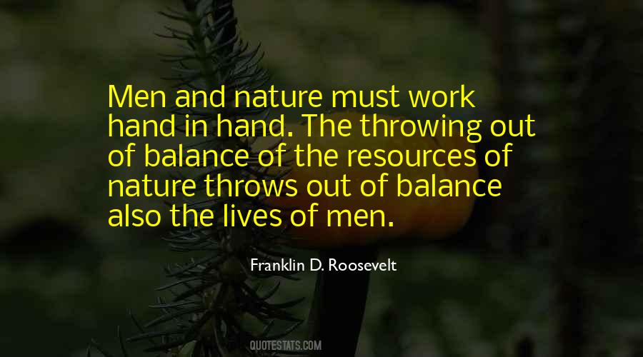 Quotes About Balance And Nature #1157507