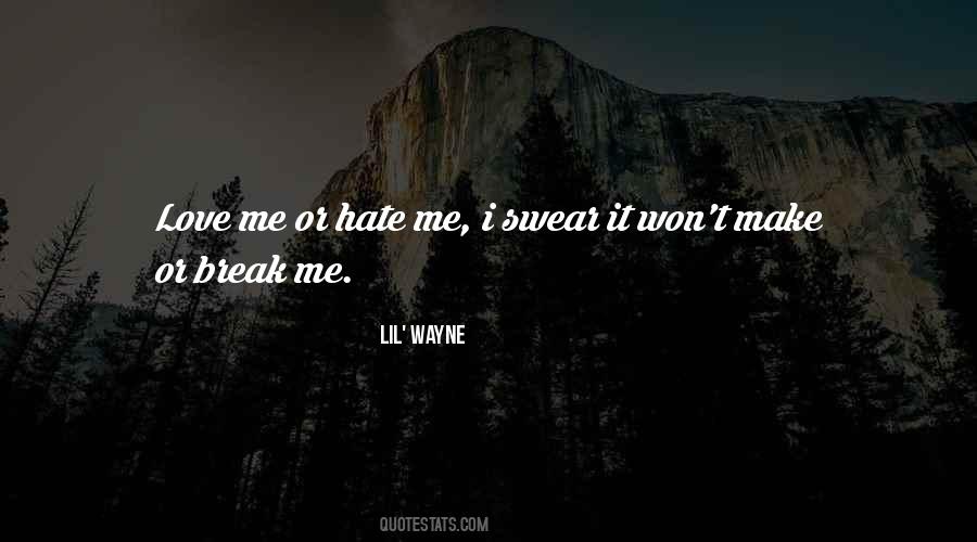 Quotes About Love Me Or Hate #662559