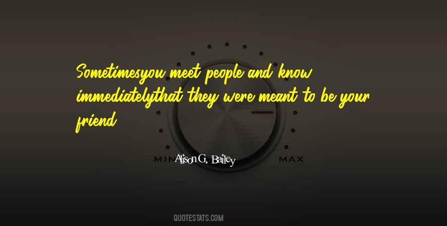 Quotes About Meant To Meet #703859